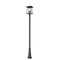 Z-Lite Rainer 4 Light Outdoor Post Mounted Fixture, 13.5in. W x 118.25in. H, Black 5015PHBR-519P-BK - alternate 4